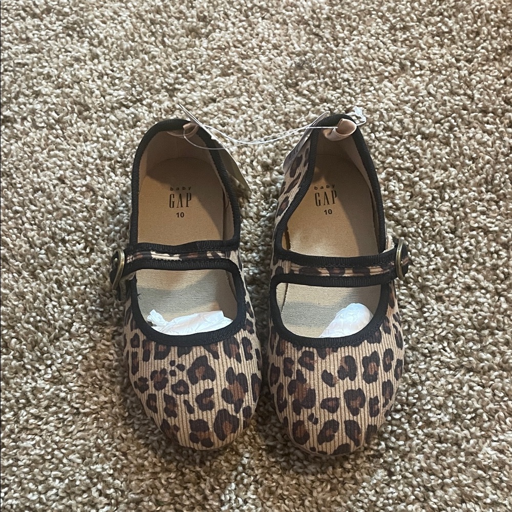 GAP Kids Leopard-Print Mary Jane Shoes - Brown/Black